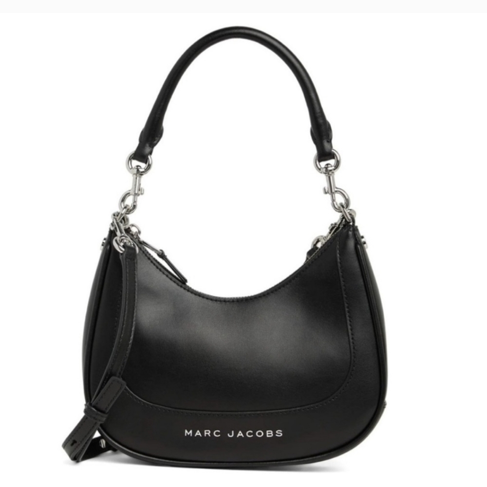 Marc Jacobs Black Hobo Bag with Silver Details